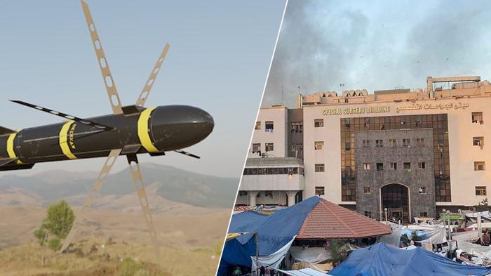 İsrail Gazze'deki Şifa hastanesine ABD üretimi bıçaklı füze ile saldırdı.