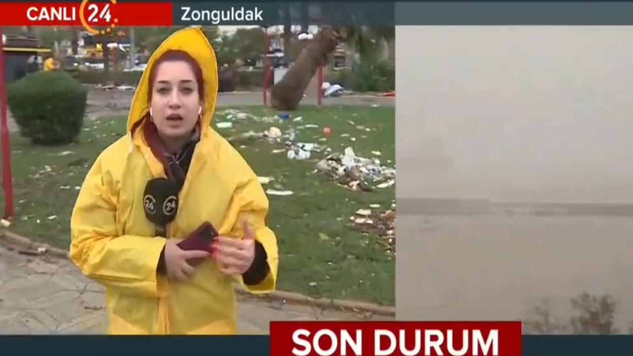 24 ekibi fırtına ve sağanağın vurduğu Zonguldak'ta