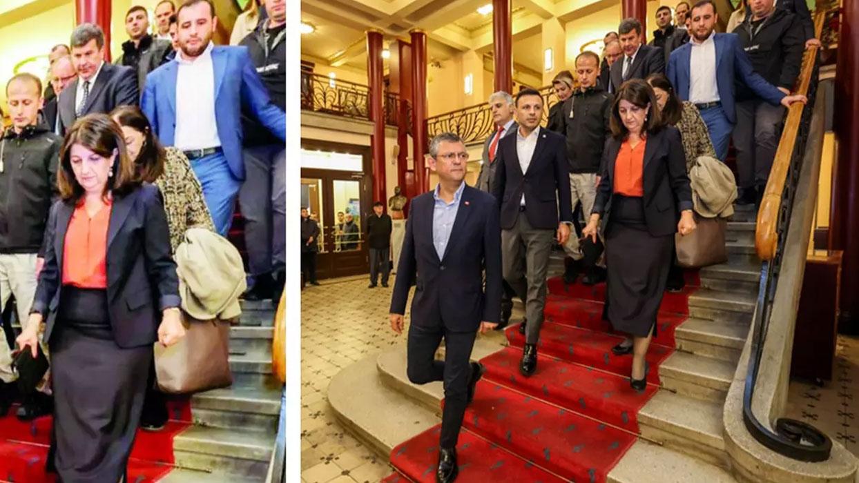 Pervin Buldan, Özgür Özel'i fotoğraf karesinden çıkardı
