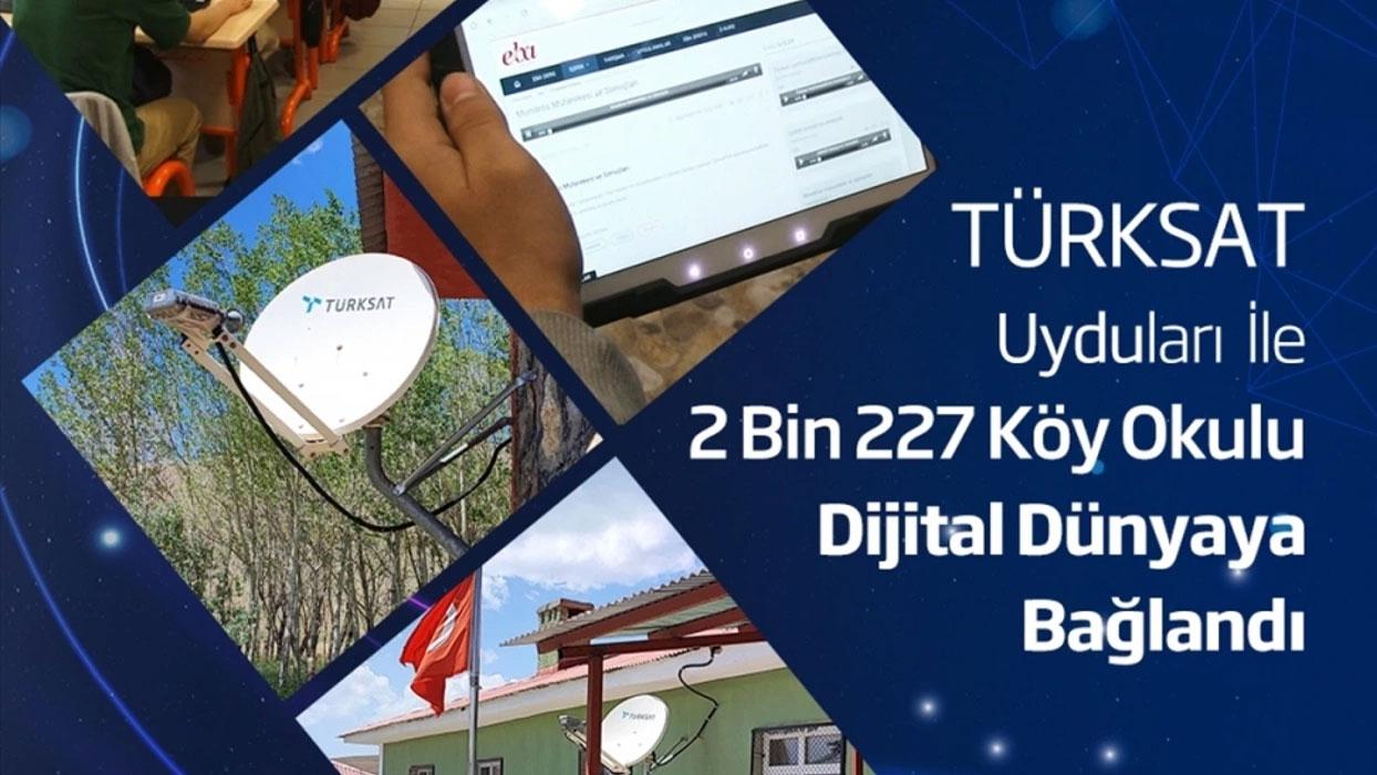 Karasal internet verilemeyen 2 bin 227 köy okulu Türksat ile dijital dünyaya bağlandı