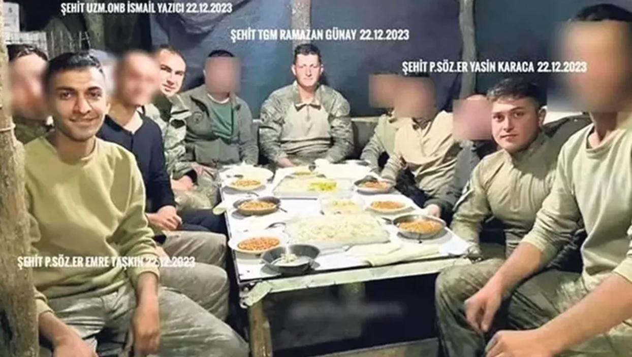 4 kahraman aynı sofrada...Şehidin komutanından duygulandıran paylaşım: Meğerse şehadete gülüyormuş aslanım