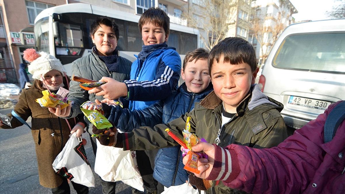 Konya'da "şivlilik" geleneğiyle üç aylar karşılandı