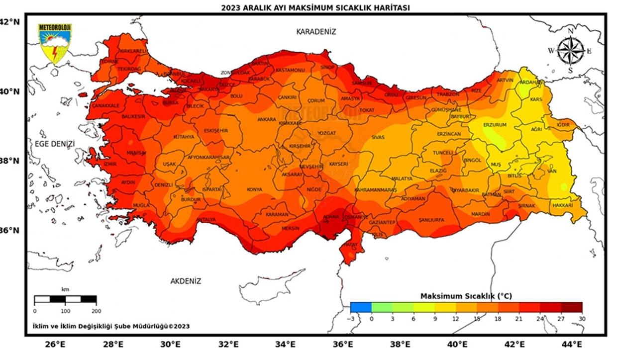 Türkiye, son 53 yılın en sıcak aralık ayını yaşadı