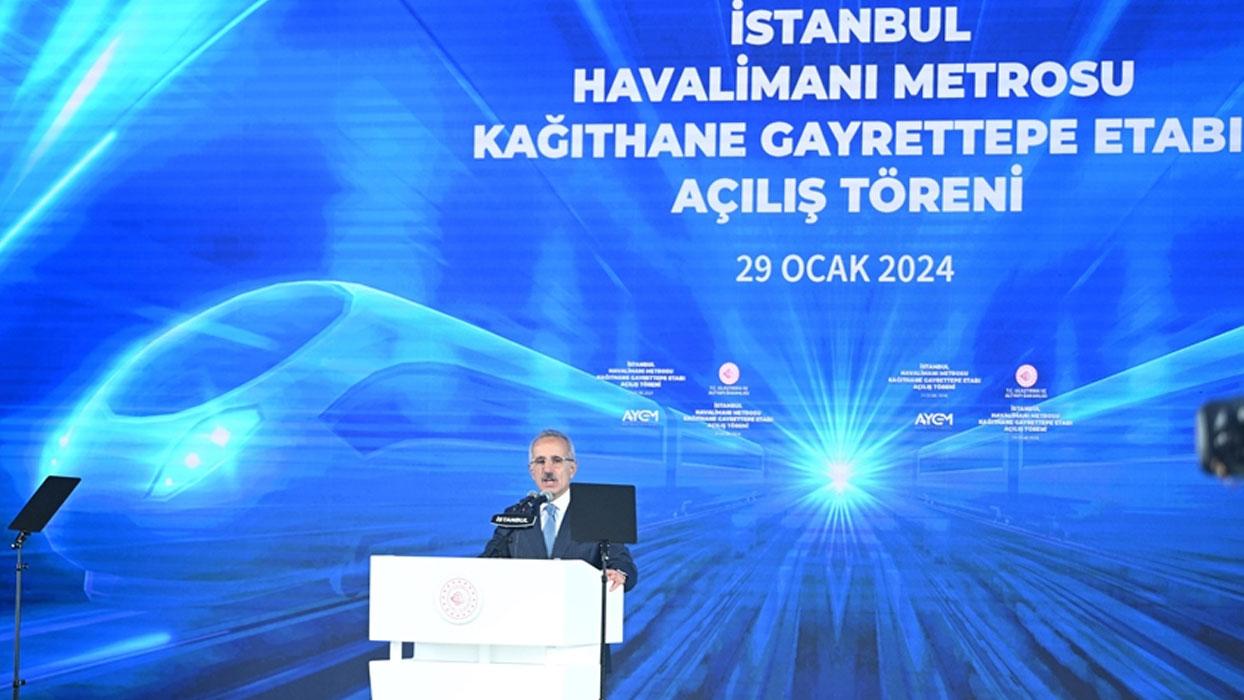 Bakan Uraloğlu: Gayrettepe-İstanbul Havalimanı arası seyahat süresi 30 dakika olacak