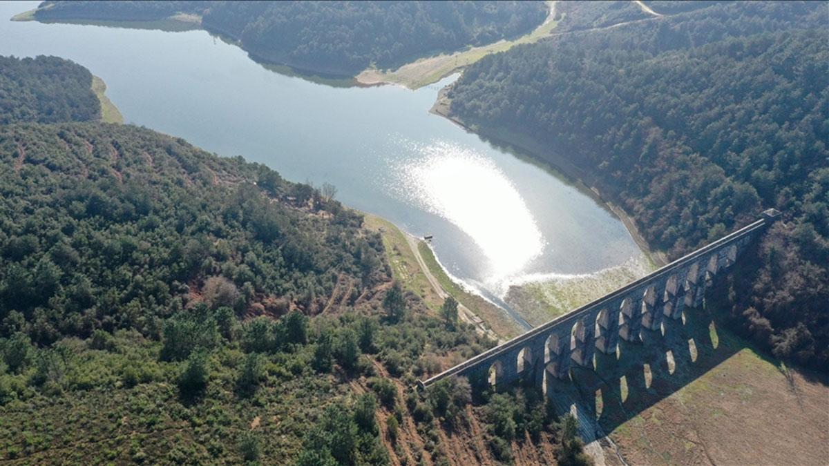 İstanbul'daki barajların 1 yıllık değişimi havadan görüntülendi