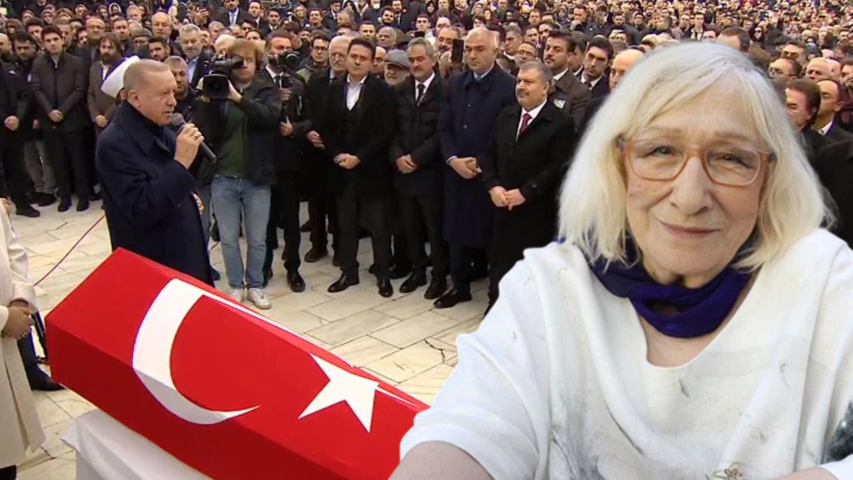 Türk edebiyatının çınarı Alev Alatlı'ya son görev... Cumhurbaşkanı Erdoğan: Ebediyete ablaların ablasını uğurluyoruz