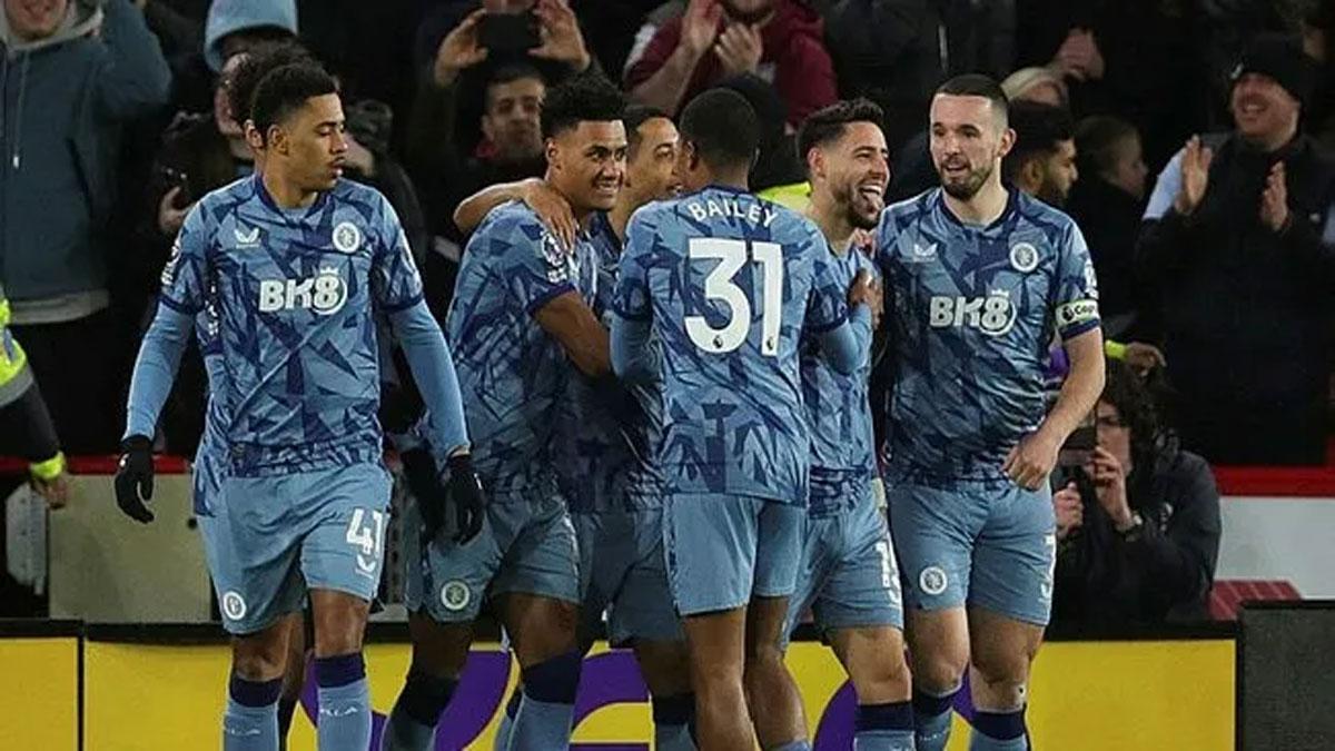 Premier Lig'de Aston Villa 5 golle kazanarak zirve takibini sürdürdü