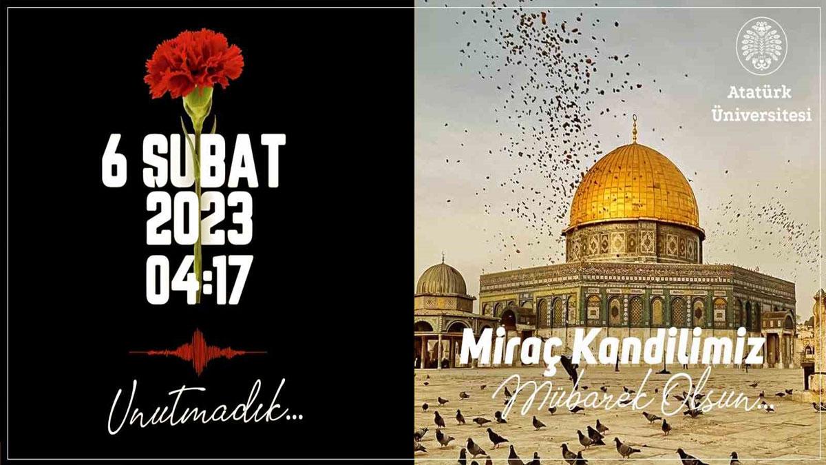 Rektör Çomaklı'dan 6 şubat depremi ve miraç kandili mesajı