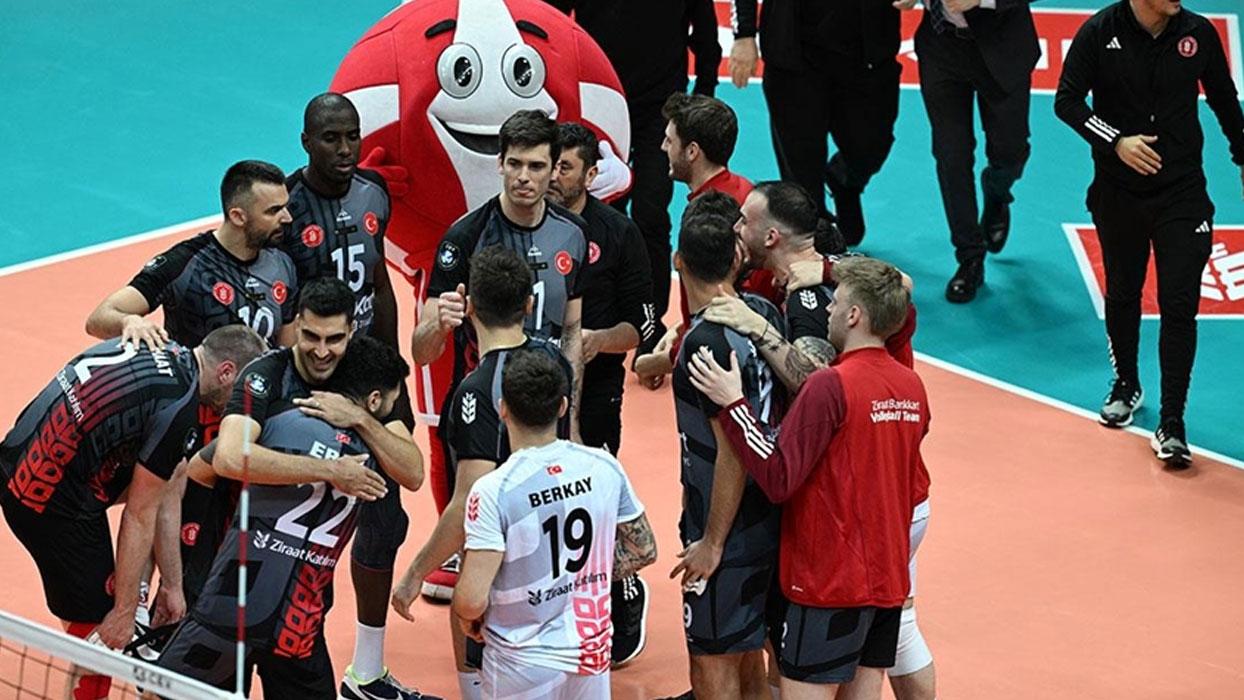 Ziraat Bankkart, CEV Erkekler Şampiyonlar Ligi çeyrek final ilk maçını kazandı