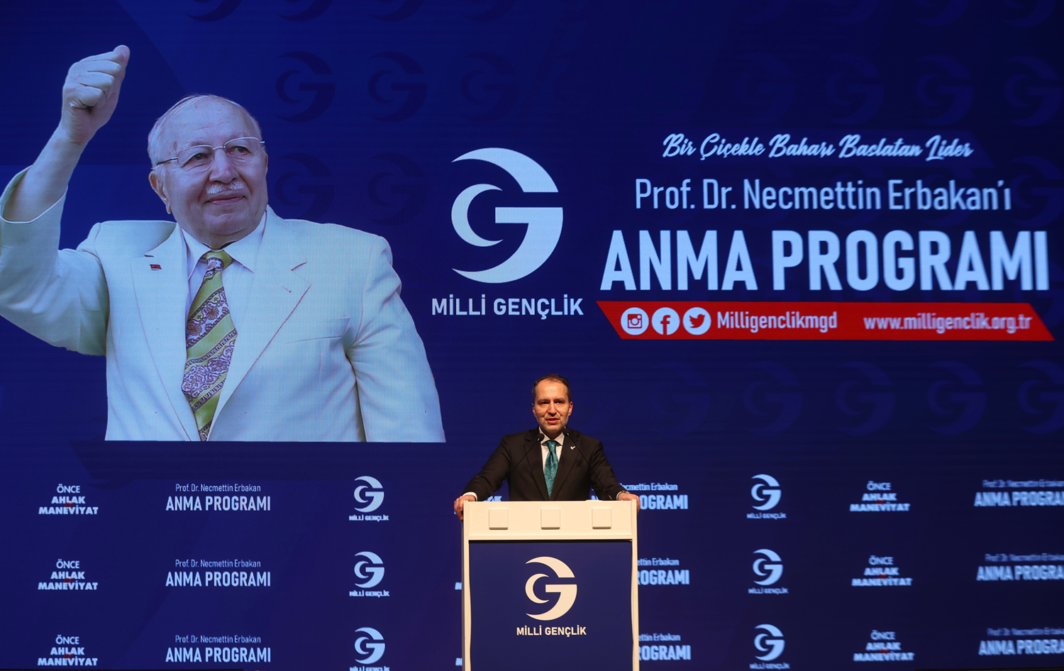 Eski başbakanlardan Necmettin Erbakan, vefatının 13. yılında İstanbul'da anıldı