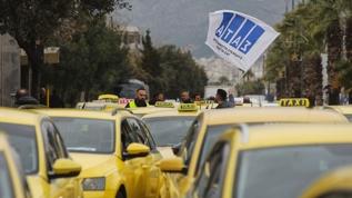 Yunanistan'da taksiciler 48 saatlik greve gitti  