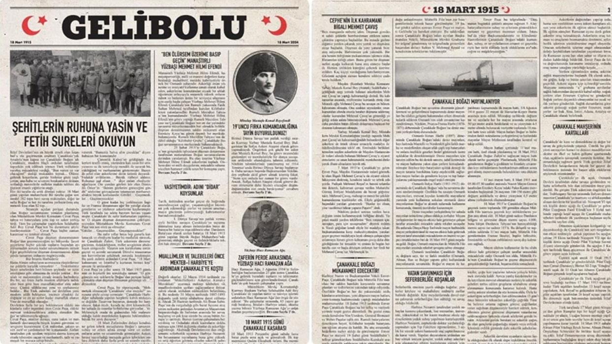 Çanakkale'de 18 Mart'a özel "Gelibolu Gazetesi" yayımlandı