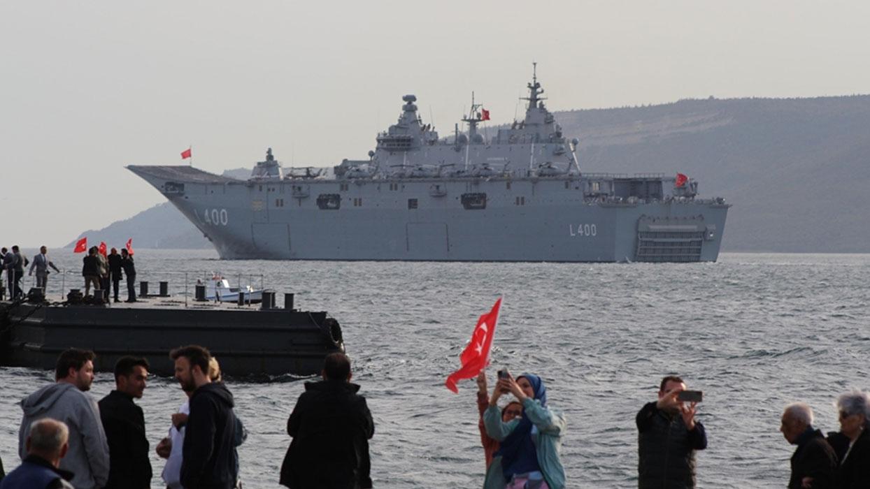 TCG Anadolu, Çanakkale Boğazı'nda