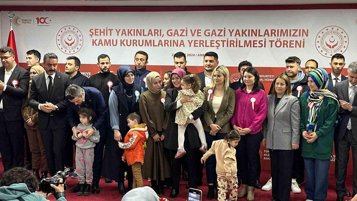 591 şehit yakını, gazi ve gazi yakınının ataması yapıldı