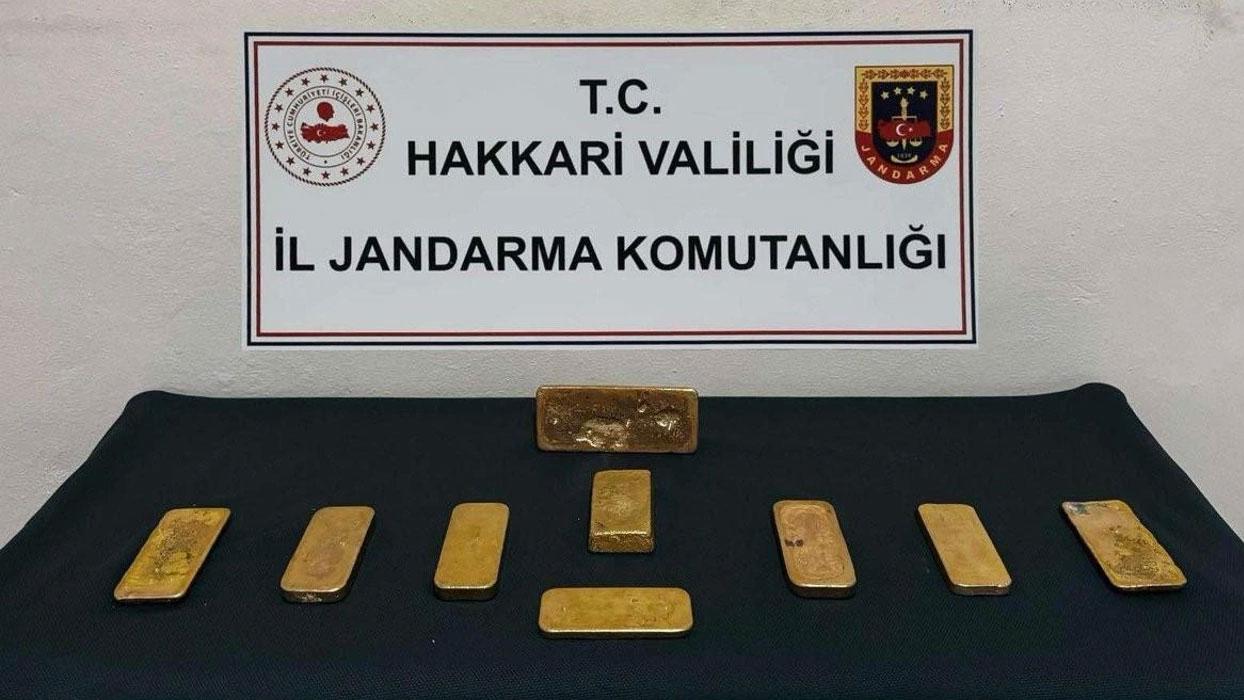 Hakkari Derecik'te 37 milyon TL'lik külçe altın ele geçirildi