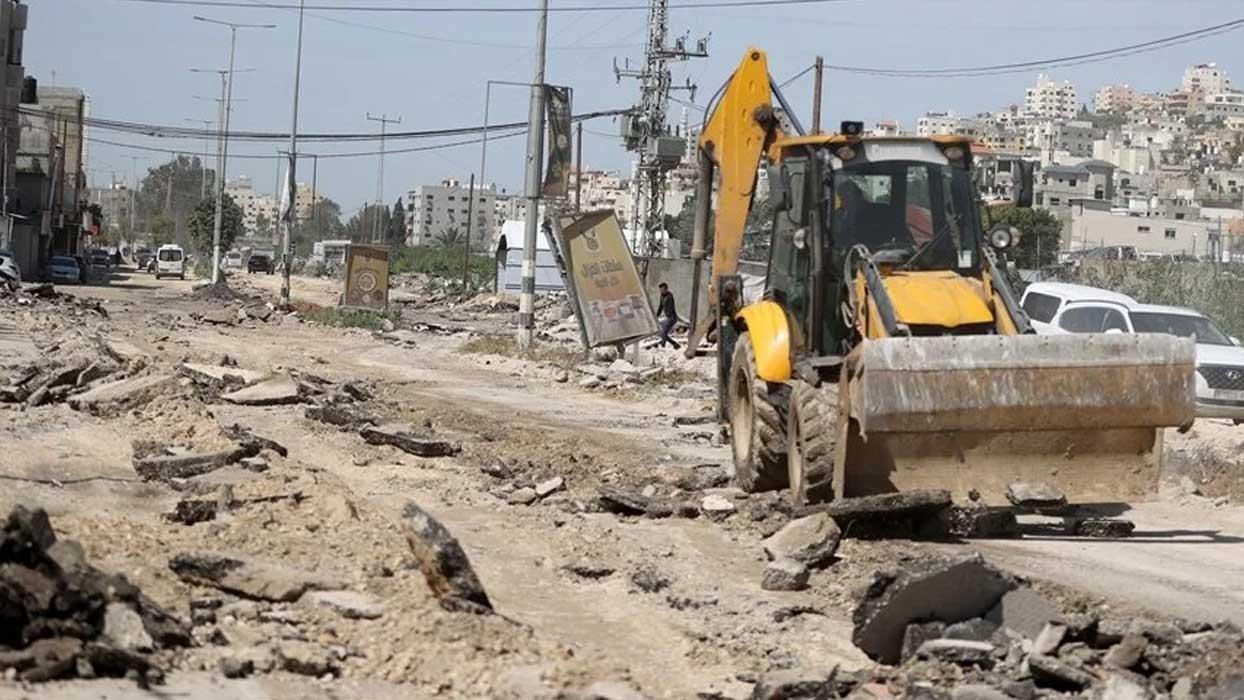 İsrail güçleri Batı Şeria'da düzenlediği baskınlarda altyapıya zarar verdi