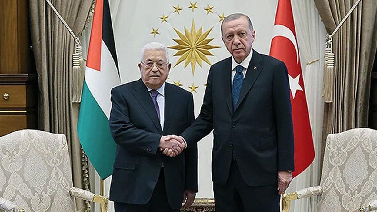 Filistin Devlet Başkanı Mahmud Abbas ile görüşen Cumhurbaşkanı Erdoğan: İsrail zulmün bedelini ödeyecek