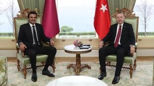 Cumhurbaşkanı Erdoğan, Katar Emiri Şeyh Al Sani ile görüştü