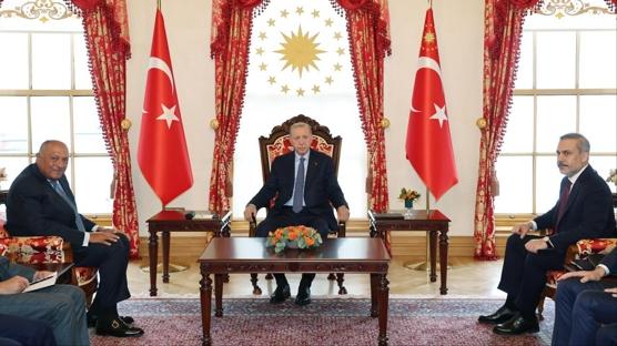 İstanbul'da Gazze diplomasisi! Başkan Erdoğan, Şükri'yi kabul etti