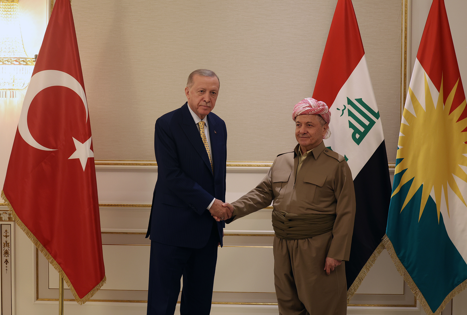 Cumhurbaşkanı Erdoğan, Mesut Barzani'yi kabul etti