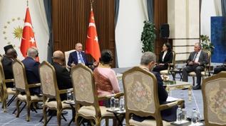 Cumhurbaşkanı Erdoğan, 7 ülkenin büyükelçisini kabul etti 