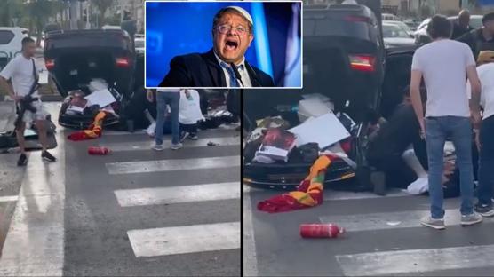 Aracı takla attı! Soykırımcı İsrail'in ırkçı Bakanı Ben-Gvir trafik kazası geçirdi