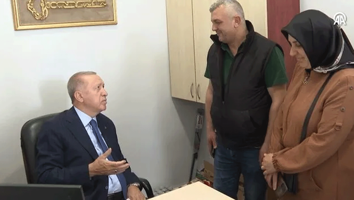 Cumhurbaşkanı Erdoğan ile vatandaş arasında samimi diyalog