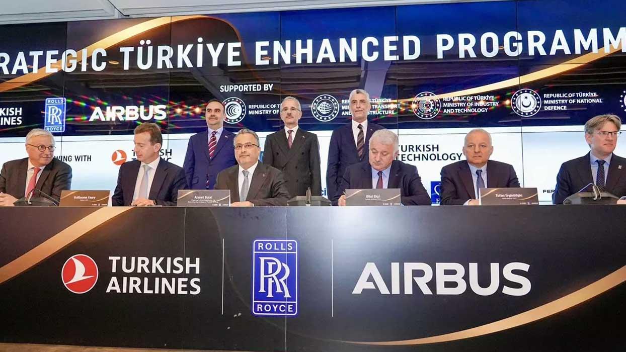 Türkiye'yi kanatlandıran anlaşma! THY-Airbus-Rolls Royce stratejik imzaları attı