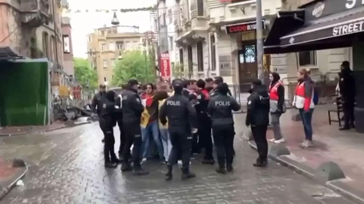Taksim provokasyoncularına müdahale! Gözaltına alındılar