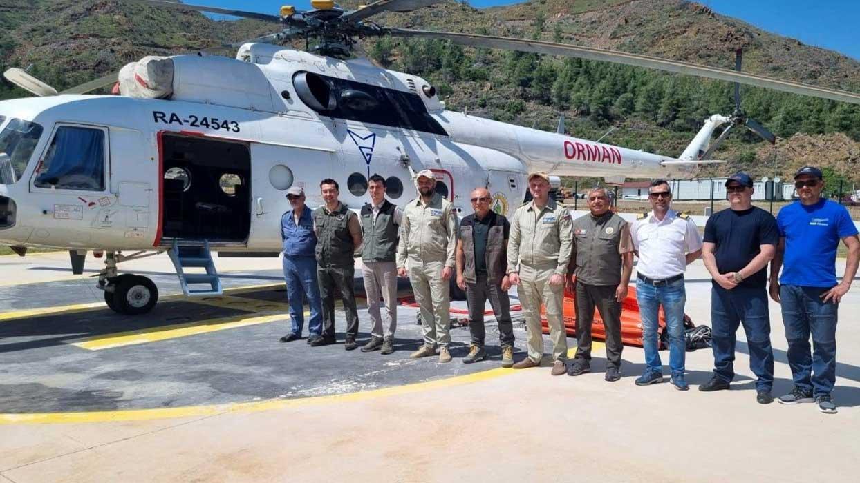 Muğla'da ilk yangın helikopteri göreve başladı