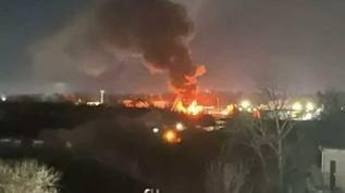 Rusya'daki petrol depolama tesisinde İHA saldırısı nedeniyle yangın çıktı