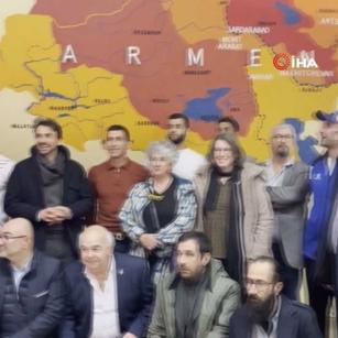 Fransız belediye başkanı haddini aştı! Türkiye topraklarını Ermenistan'a ait gösterdi 