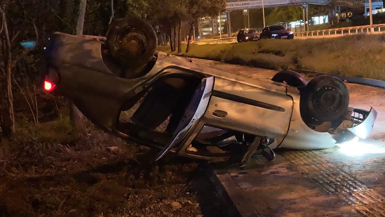 Ordu'da otomobil takla attı: 3 yaralı