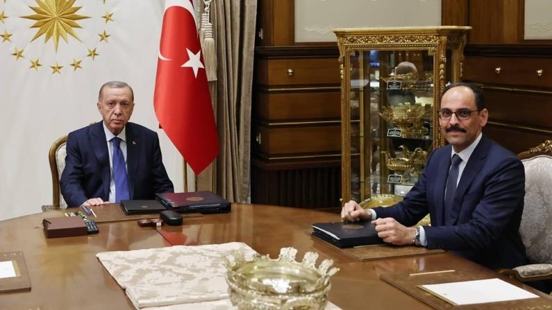 Ankara'da kritik toplantı: Cumhurbaşkanı Erdoğan, MİT Başkanı Kalın ve Bakan Tunç'u kabul etti