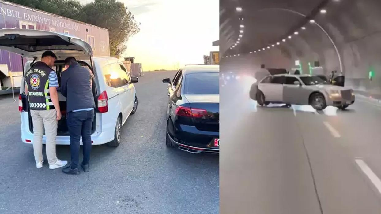 Üsküdar'da tünel kapatan düğün konvoyundaki sürücülere 6 bin 210 lira ceza