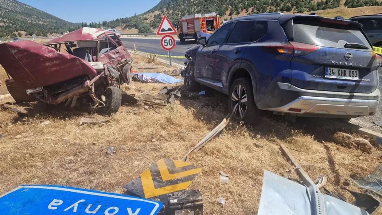 Konya'da korkunç kaza! 2 kişi öldü, 2 kişi yaralandı