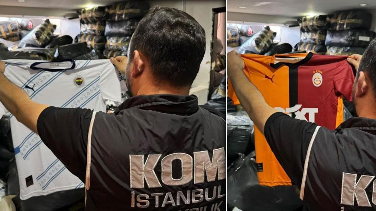 İstanbul'da 4 büyük kulübe ait 180 bin kaçak forma ele geçirildi
