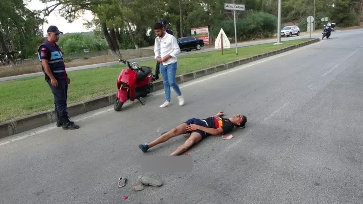 Antalya'da trafik kazası: Motosiklet sürücüsü yaralandı