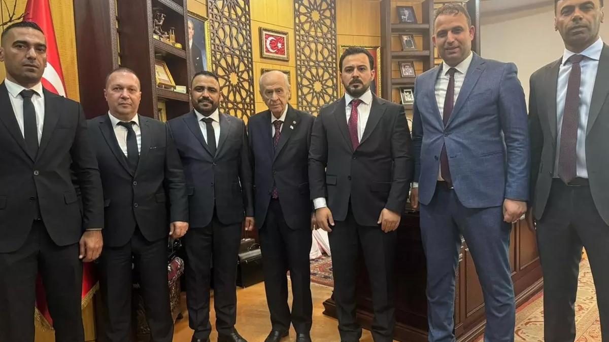 Suriye Türkmen heyetinden Bahçeli'ye ziyaret: Türkmenlerin manevi liderine şükranlarımızı arz ettik