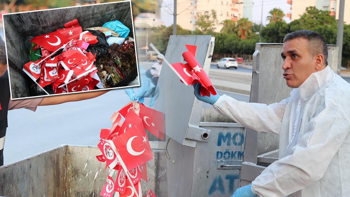 Antalya'da Türk bayraklarına yönelik tepki çeken görüntüler! Polis araştırma başlattı