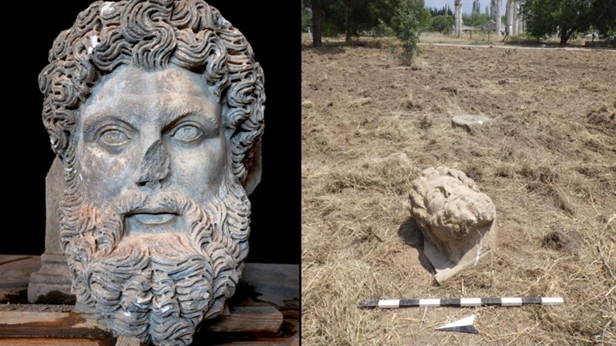 Aphrodisias Antik Kenti'nde "kolosal Zeus başı" bulundu