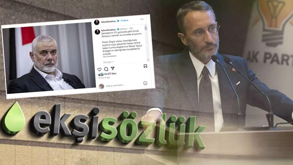 Altun'un Instagram'daki Heniyye paylaşımı Ekşi Sözlük yazarlarını rahatsız etti