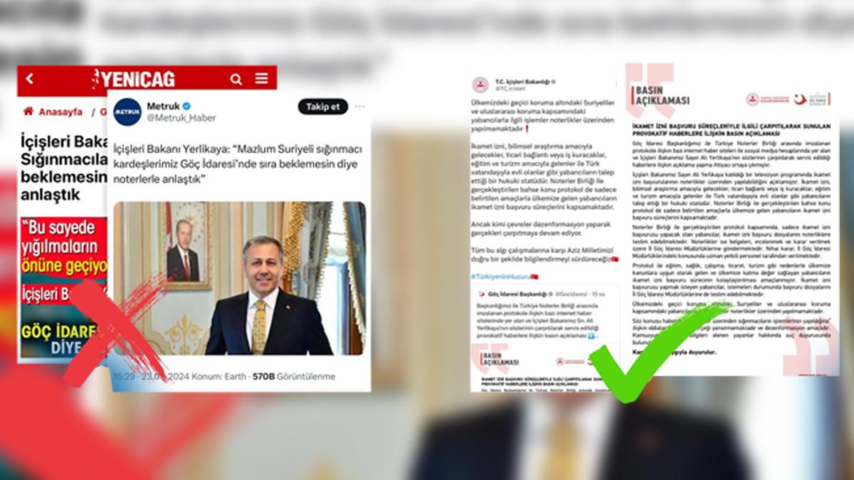 "Sığınmacılar Göç İdaresi'nde sıra beklemesin diye noterlerle anlaşıldı" iddiasına yalanlama