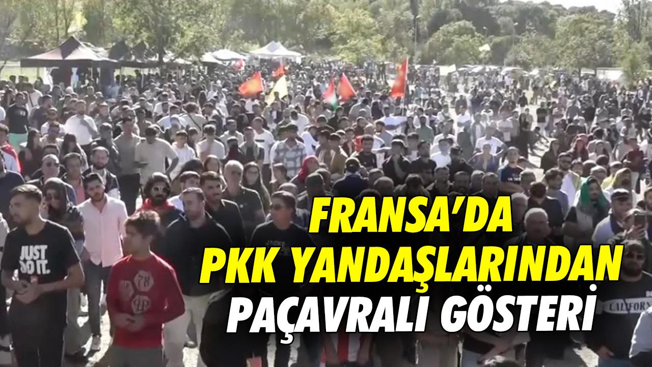 Fransa'da terör örgütü PKK yandaşlarından 'festival' adı altında gösteri: Paçavra sallayıp, hakaret ettiler