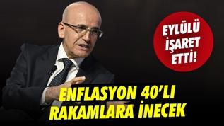 Mehmet Şimşek: Eylülde enflasyon 40'lı rakamlara inecek