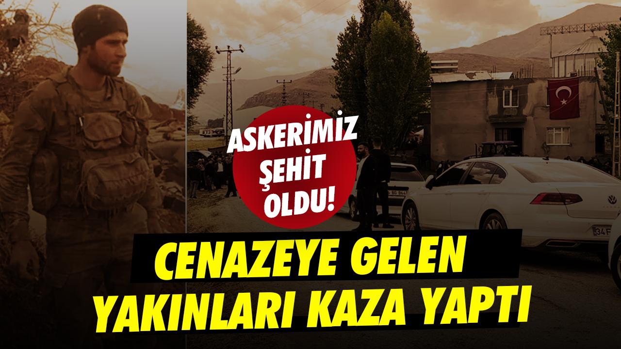 Kuzey Irak'ta bir askerimiz şehit oldu! Cenazeye gelen yakınları kaza yaptı: 2 ölü, 4 yaralı
