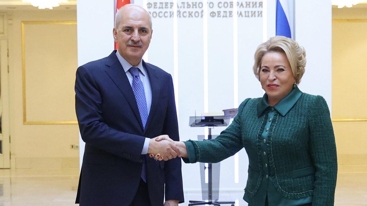 TBMM Başkanı Kurtulmuş, Rusya Federal Meclisi Federasyon Konseyi Başkanı Matviyenko ile görüştü