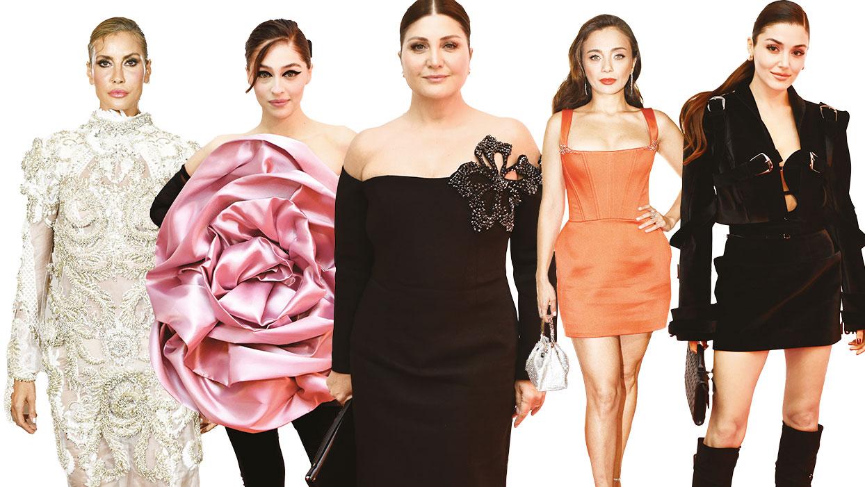 Defilede kadının gücü Sibel Can, Hande Erçel, Sıla, Cemre Baysel, Emina Yahoviç, Aybüke Pusat, Defne Samyeli davete katıldı