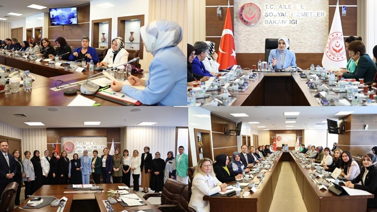 Aile ve Sosyal Hizmetler Bakanı Göktaş, kadın odaklı çalışmalar yürüten STK temsilcileriyle buluştu