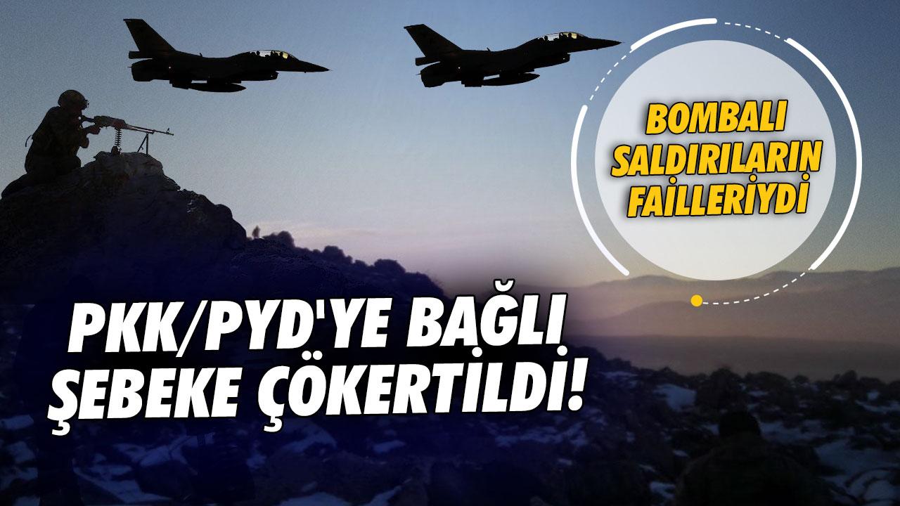 Zeytin Dalı Harekat Alanı içinde PKK/YPG'ye bağlı bir şebeke çökertildi